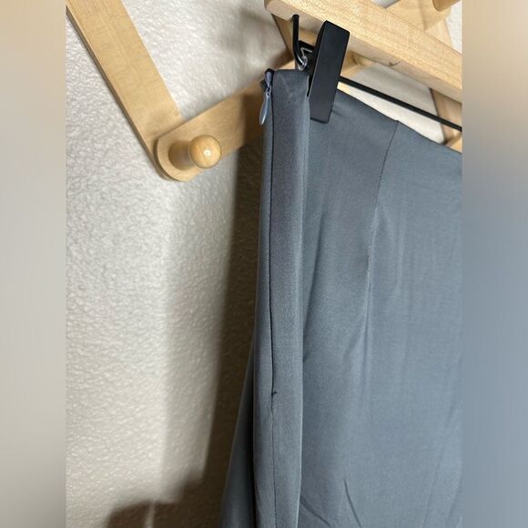 Asilio Gray Skirt Two Side Slits Sz 4 - Picture 4 of 6